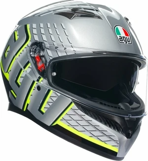 AGV K3 Fortify Grey/Black/Yellow Fluo L Casco