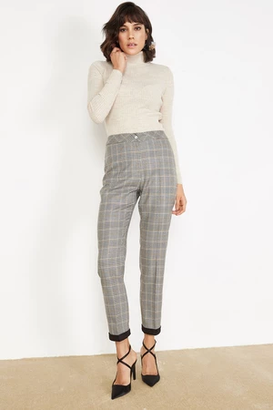 Lafaba Women's Gray Plaid Pants