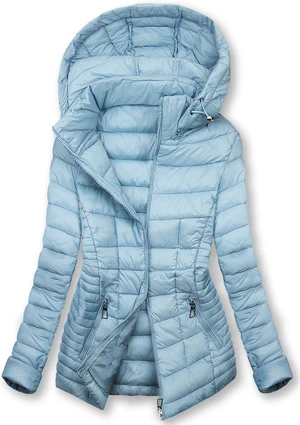 Steppjacke mit abnehmbarer Kapuze Babyblau