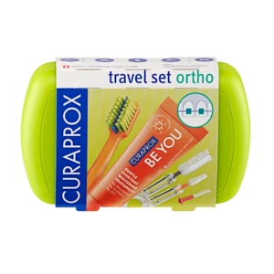 CURAPROX Travel set ORTHO zelený 1 kus