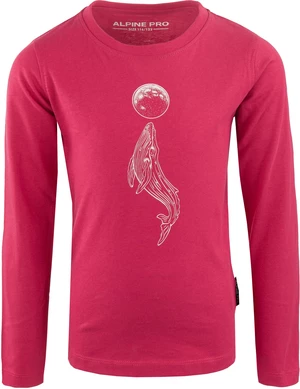 Tmavo ružové dievčenské tričko ALPINE PRO Olero