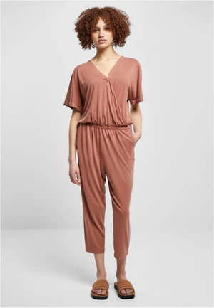 Women's terracotta modal jumpsuit