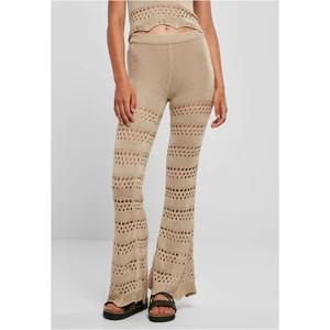 Women's flared crochet leggings made of soft seagrass