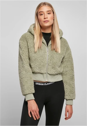 Women's short oversized jacket Sherpa softsalvia