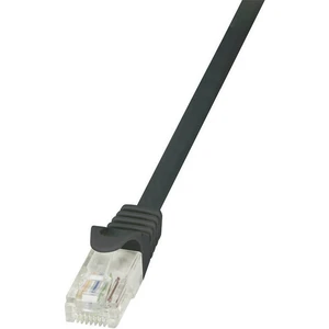 LogiLink CP2063U RJ45 sieťové káble, prepojovacie káble CAT 6 U/UTP 3.00 m čierna s ochranou 1 ks