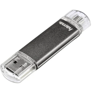 Hama FlashPen "Laeta Twin" USB pamäť pre smartphone a tablet  sivá 8 GB USB 2.0, micro USB 2.0