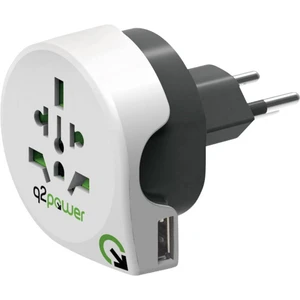 Q2 Power 1.100210 cestovný adaptér  Welt nach Schweiz mit USB