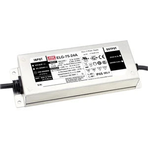 Mean Well ELG-75-24A-3Y LED driver  konštantné napätie, konštantný prúd 75.6 W 3.15 A 12 - 24 V/DC stmievateľný, PFC spí