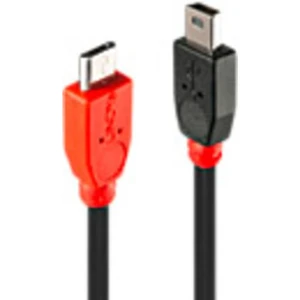 LINDY #####USB-Kabel USB 2.0 #####USB-Micro-B Stecker, #####USB-Mini-B Stecker 2.00 m čierna s funkciou OTG