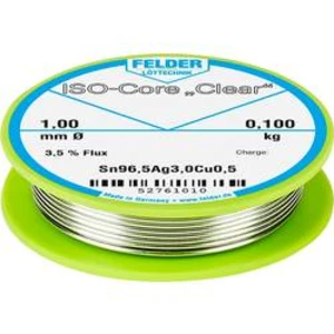 Pájecí cín Felder Löttechnik ISO-Core "Clear" SAC305, cívka, 0.100 kg, 1 mm