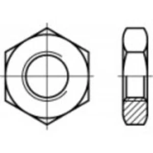 Šestihranné matice TOOLCRAFT 106995, M4, N/A, ocel, 100 ks