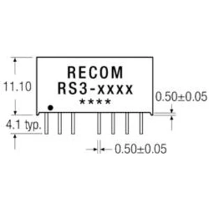 DC/DC měnič Recom RS3-1209S (10004204), vstup 9 - 18 V/DC, výstup 9 V/DC, 333 mA, 3 W