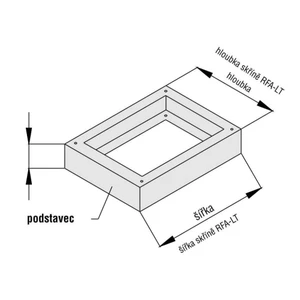 Podstavec skříně ŠxVxH=800x100x400mm RFA-LT-1084 012080100804