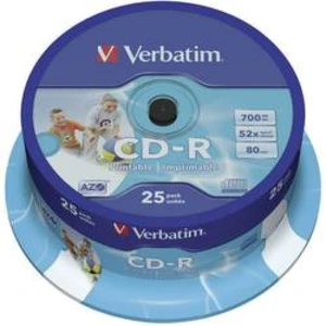 CR-R 700 MB Verbatim 43439 25 ks vřeteno s potiskem