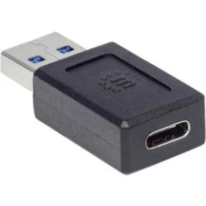 Adaptér USB 3.1 (Gen 2) Manhattan [1x USB 3.1 zástrčka A​ - 1x USB-C™ zásuvka] černá