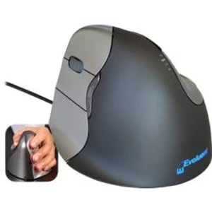 Optická ergonomická myš BakkerElkhuizen Evoluent 4 BNEEVL4, ergonomická, černá, stříbrná