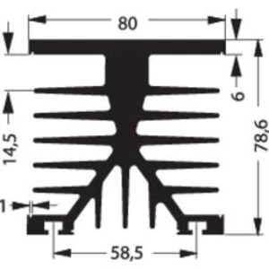 Chladič pro zátěžové relé Fischer Elektronik SK-89-100KLSSR2, 100 x 75 x 87 mm