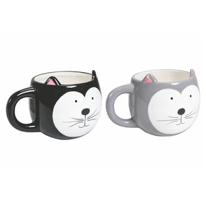 Súprava 2 hrnčekov z dolomitu Villa d'Este Cat Mug, 400 ml