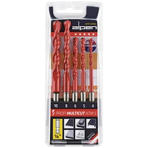 Alpen MultiCut 100805100 tvrdý kov sada viacúčelového vrtáka 5-dielna   1/4 "(6,3 mm) 1 sada