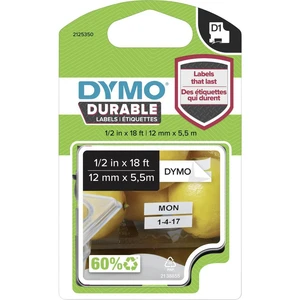 páska do štítkovača  DYMO D1 1978364 vinyl Farba pásky: biela Farba písma:čierna 12 mm 5.5 m