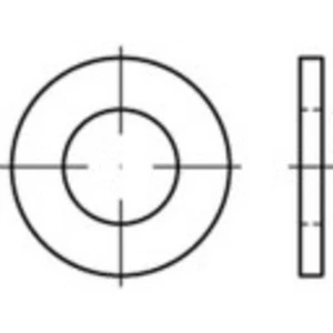 Podložka plochá TOOLCRAFT 147810 ISO7089 vonkajší Ø:9 mm Vnút.Ø:4.3 mm oceľ,Zn.200 ks