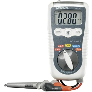 VOLTCRAFT VC-20 ručný multimeter Kalibrované podľa (ISO) digitálne/y ochrana proti striekajúcej vode (IP54) CAT IV 600 V