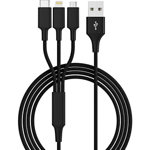 USB 2.0, Apple iPad / iPhone / iPod, USB 3.0 prepojovací kábel  1.20 m čierna