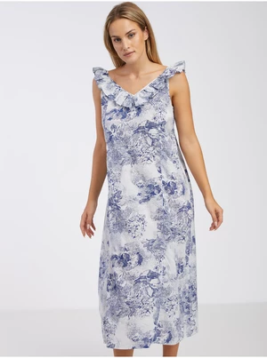 Blue-white flowered midishats JDY Filippa - Ladies