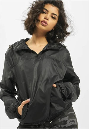 Black Ramie Windbreaker