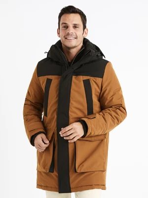 Celio Cubicol Parka Hnědá