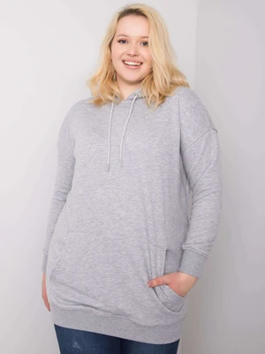 Grey melange cotton sweatshirt