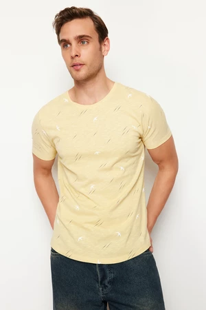 Trendyol Yellow Regular Cut Patterned T-Shirt