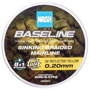 Nash splétaná šňůra baseline sinking braid uv yellow 1200 m - 0,20 mm 9,07 kg