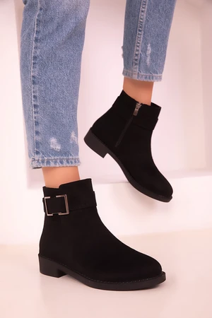 Soho Black Suede Women's Boots & Booties 18359