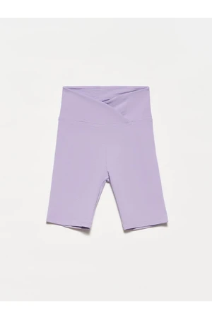 Dilvin 7936 Belt Detailed Short Tights-lilac