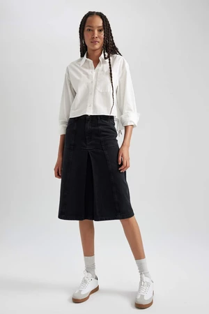 DEFACTO Jean Midi Skirt