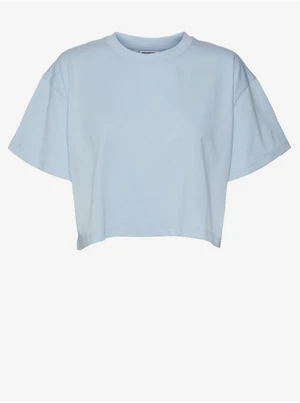 Light blue crop top T-shirt Noisy May Alena - Women