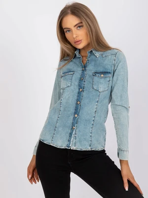 Camicia da donna Fashionhunters i523_RO-KS-GMK-4009.95jasny niebieski