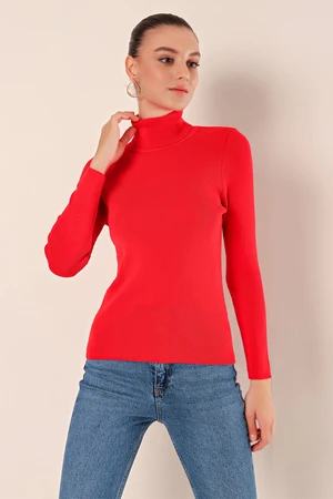 Bigdart 15825 Turtleneck Knitwear Sweater - Red