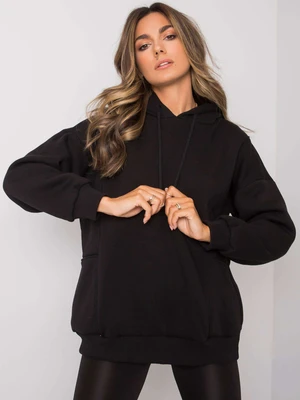 Black cotton sweatshirt