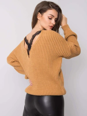 Brown sweater with back neckline OCH BELLA