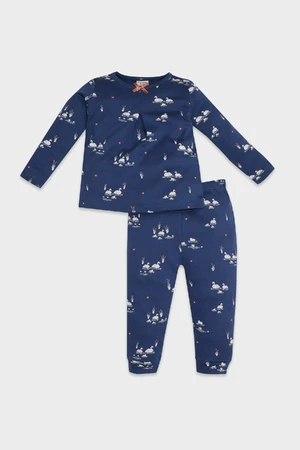 DEFACTO Baby Girl Pajama Set Patterned Long Sleeve Top Long Bottom