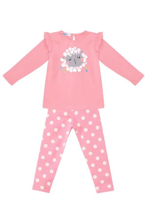 Denokids Kuzucuk Baby Girl Pink Tunic Leggings Set