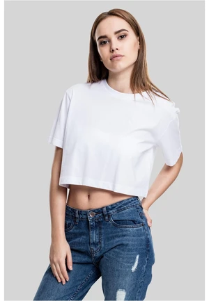 Women's short oversized T-shirt white