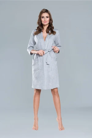 Megan bathrobe with 3/4 sleeve - melange