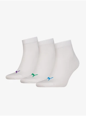 3PACK Puma white socks