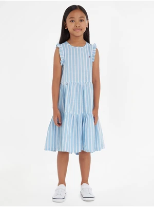 Light Blue Girls' Striped Dress Tommy Hilfiger - Girls