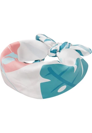 Big Satin Bandana Turquoise Floral