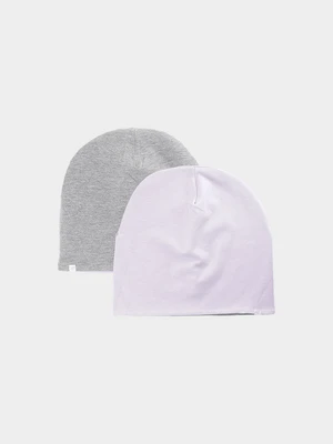 Dětská oboustranná čepice beanie - fialová