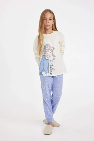 DEFACTO Girl Printed Long Sleeve Top Long Bottom Pajama Set D2540a824au